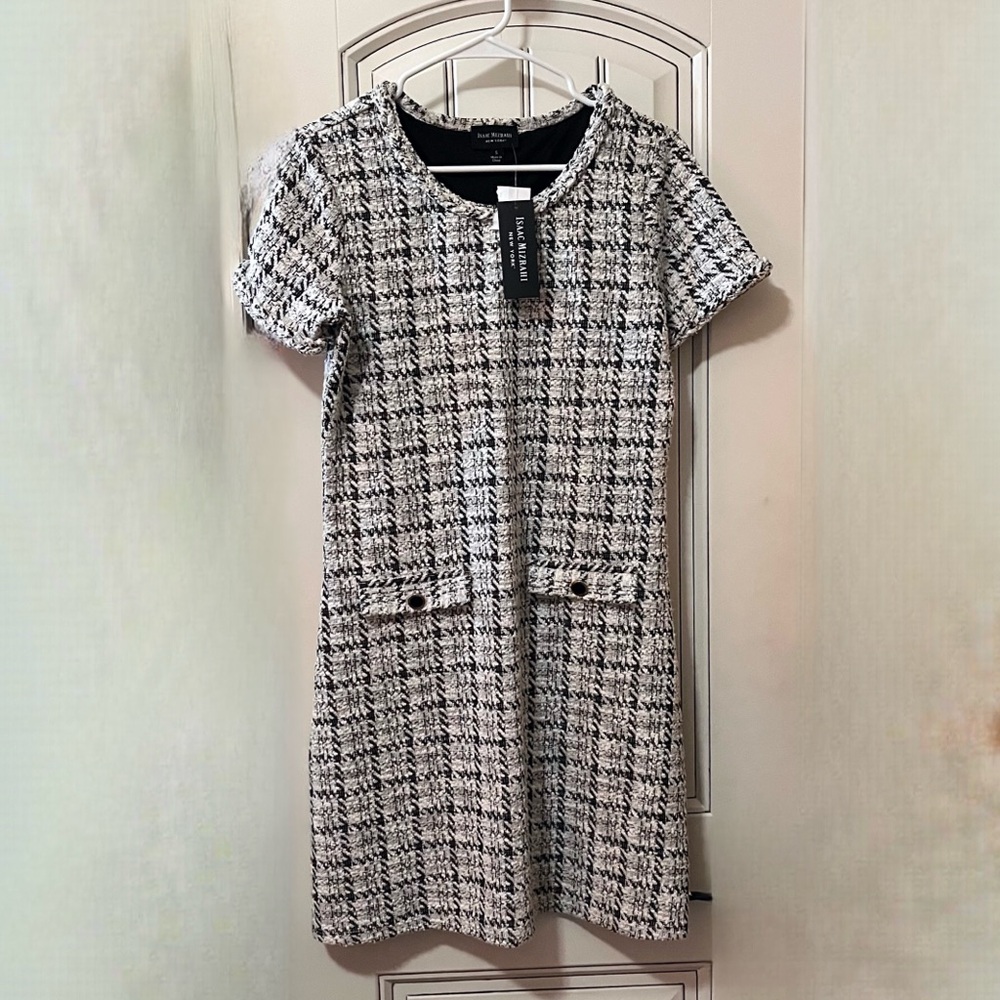 Isaac Mizrahi Monochrome Tweed Dress